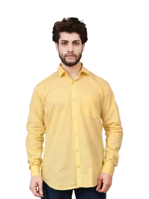 "Men's Yellow Casual Shirt – Trendy & Comfortable Fashion"